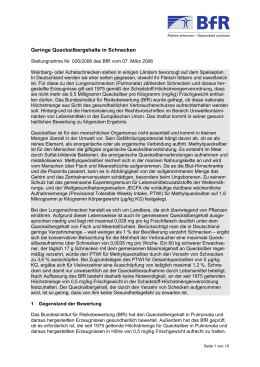 Geringe Quecksilbergehalte in Schnecken