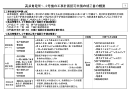 高浜発電所1、2号機の工事計画認可申請の補正書の概要[PDF 61.79KB]