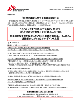 終活と遺贈に関する意識調査2016