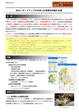 洪水ハザードマップの作成と住民周知活動の支援