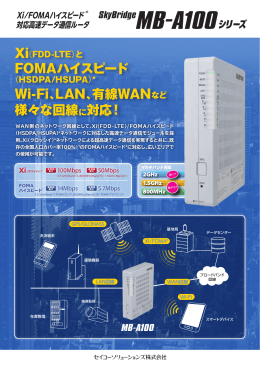 SkyBridge MB-A100シリーズカタログ 製品カタログ