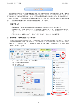 動画を家庭の大きな TV 画面で鑑賞出来るように DVD に焼く方法を説明