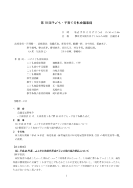 第 10 回子ども・子育て分科会議事録