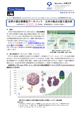 世界の蛋白質構造データバンク 日本の拠点は阪大蛋白研