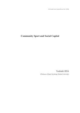 08. Community Sport and Social Capital
