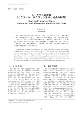 6. ガラスの破壊 （ガラスにおけるクラック生成と成長の制御）