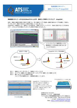 風速温度スキャナー 最新ソフトウェア stageDAC