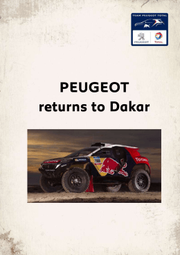 PEUGEOT returns to Dakar