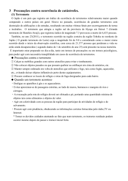 3 Precauções contra ocorrência de catástrofes.