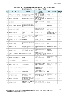 参加企業一覧 - 山梨労働局