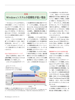 Windowsシステムの信頼性が低い理由