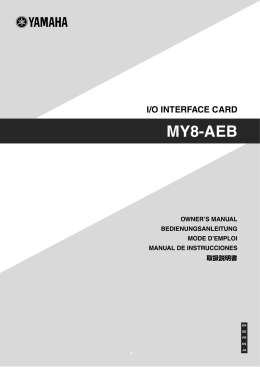MY8-AEB Owner`s Manual