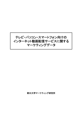 2011.10 インターネット動画配信サービス