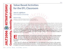 Living Values for the EFL Classroom
