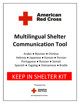 Multilingual Shelter Communication Tool