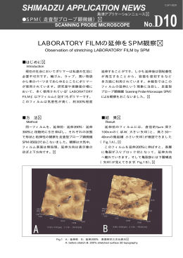 LABORATORY FILMの延伸をSPM観察