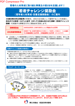 若者チャレンジ奨励金