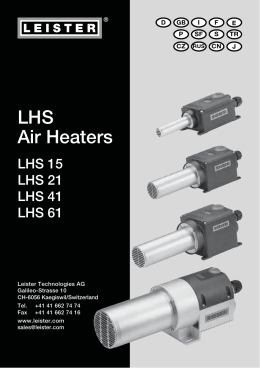 LHS Air Heaters - Klappenbach GmbH