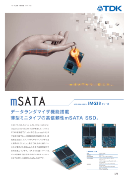 データランダマイザ機能搭載 薄型ミニタイプの高信頼性mSATA SSD。