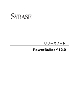 PowerBuilder 12.1 リリースノート