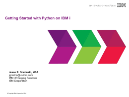 201606 IBM i テクニカル・ワークショップ：Pythonを使ってみよう
