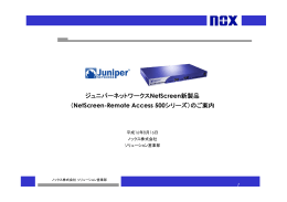 NetScreen-RA 500 - NOX User Support