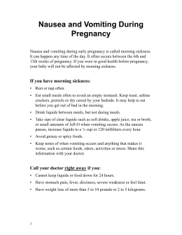 妊娠中の吐き気や嘔吐 - Health Information Translations