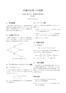 伊藤の定理への道標 - 芝浦工業大学 数理科学研究会