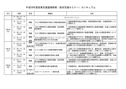 平成28年度就業支援基礎研修（就労支援セミナー）カリキュラム