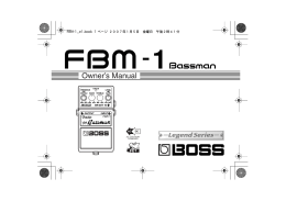 Boss FBM-1 Manual