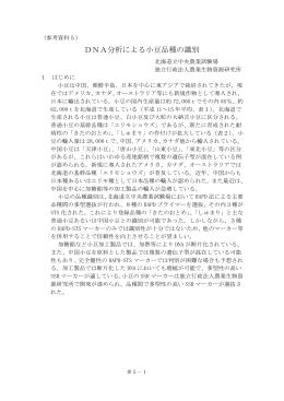 参考資料5：DNA分析による小豆品種の識別