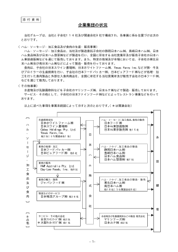 企業集団の状況