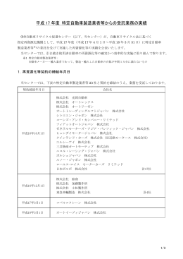 自動車メーカー・輸入業者からの受託業務及び並行輸入車等の