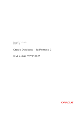Oracle Database 11g Release 2による高可用性の実現
