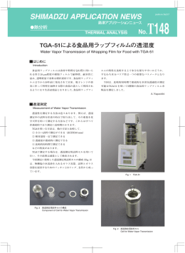 TGA-51による食品用ラップフィルムの透湿度