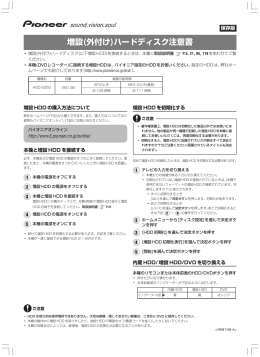 増設(外付け)ハードディスク注意書