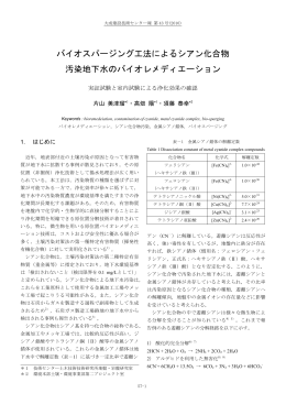 バイオスパージング工法によるシアン化合物 汚染地下水のバイオレ