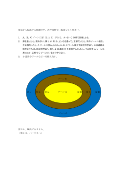 密室から脱出する問題です。次の条件で、脱出してください。 1. A、B、C