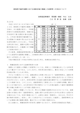 新潟県中越沖地震における道路区域に倒壊した家屋等への対応について