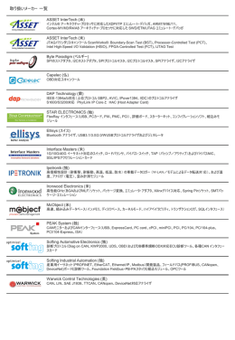 取り扱いメーカー 一覧