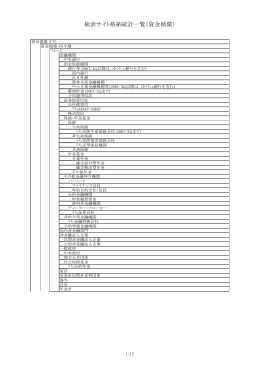 検索サイト格納統計一覧・検索リスト階層一覧（資金循環）