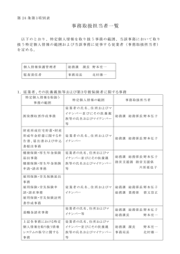 事務取扱担当者一覧 H28.4