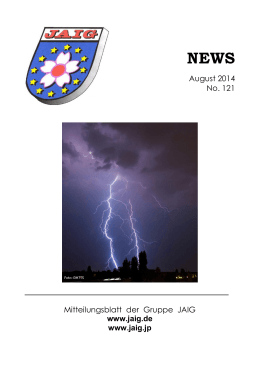 August 2014 No. 121 Mitteilungsblatt der Gruppe JAIG www