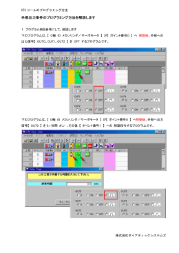 外部出力条件のプログラミング方法を解説します