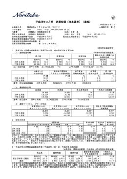平成28年3月期 決算短信〔日本基準〕（連結）