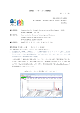 第四回 インターンシップ報告書 8 月 15 日（月） 東京外国語大学大学院