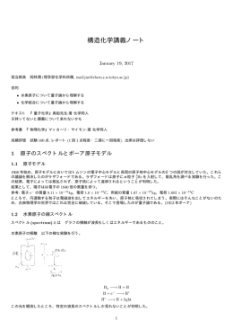 構造化学講義ノート - Amazon Web Services