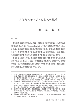 アミカスキュリエとしての政府