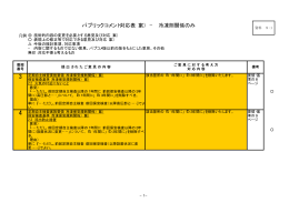 パブリックコメント対応表（案） &minus; 冷凍則関係のみ