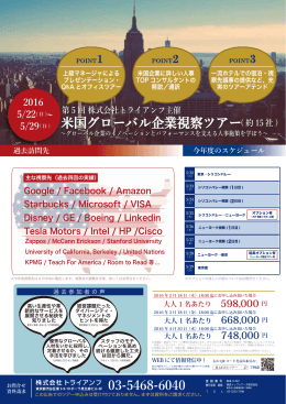 米国グローバル企業視察ツアー